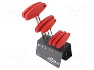Wrench-set; hex key; Chrom-vanadium steel; Kind of handle: T WIHA