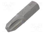 Screwdriver bit; Phillips; PH3; Overall len: 25mm; STANDARD WIHA