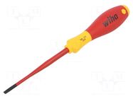 Screwdriver; insulated,slim; slot; 4x0.8mm; Blade length: 100mm WIHA