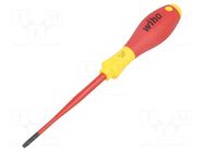 Screwdriver: insulated; slim; square; RB1; Blade length: 100mm WIHA