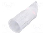 Fiber for LED; Ø3.2mm; L: 6.2mm; round; Front: flat; angular MENTOR