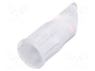 Fiber for LED; Ø3.2mm; L: 6.2mm; round; Front: flat; angular MENTOR