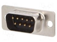 Connector: D-Sub; PIN: 9; plug; male; for cable; soldering; 3A; 125V CONEC