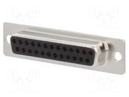 Connector: D-Sub; PIN: 25; plug; female; for cable; soldering; 3A CONEC