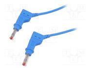 Connection cable; 32A; banana plug 4mm,both sides; Len: 2m; blue STÄUBLI