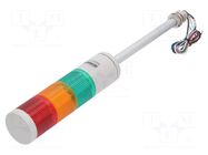 Signalling column; red/amber/green; LED; 24VDC; IP65; QTG60; ABS QLIGHT