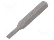 Screwdriver bit; slot; 2x0.4mm; Overall len: 28mm; MICRO WIHA