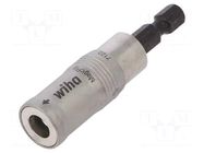 Holder; 1/4"; Overall len: 62mm; Mounting: 1/4" (E6,3mm); magnetic WIHA