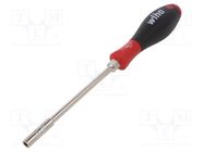 Screwdriver; 6-angles socket; assisted with a key; SoftFinish® WIHA