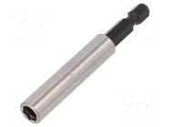 Holder; 1/4"; Overall len: 72mm; Mounting: 1/4" (E6,3mm) WIHA