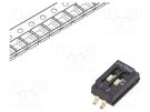 Switch: DIP-SWITCH; Poles number: 2; OFF-ON; 0.025A/24VDC; Pos: 2 C&K