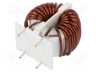 Inductor: wire; THT; 1mH; 20mΩ; 250VAC; -25÷120°C; SC; 10A KEMET