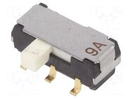 Switch: slide; Pos: 2; DPDT; 0.2A/12VDC; ON-ON; SMT; 8.5x3.5x3.5mm Nidec Copal Electronics