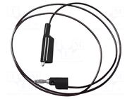 Test lead; 5A; banana plug 4mm,crocodile clip; Urated: 300V MUELLER ELECTRIC