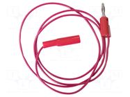 Test lead; 5A; banana plug 4mm,crocodile clip; Urated: 600V; red MUELLER ELECTRIC