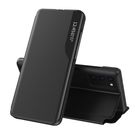 Eco Leather View Case elegant bookcase type case with kickstand for Samsung Galaxy A72 4G black, Hurtel