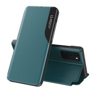 Eco Leather View Case elegant bookcase type case with kickstand for Samsung Galaxy A72 4G green, Hurtel
