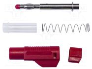 Plug; 4mm banana; 20A; 1kVAC; red; soldered; Insulation: polyamide MUELLER ELECTRIC
