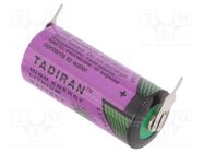 Battery: lithium (LTC); 2/3AA,2/3R6; 3.6V; 1500mAh; Ø14.7x33.5mm TADIRAN