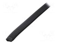 Hole and edge shield; PVC; L: 10m; black; H: 16.5mm; W: 9.5mm RST ROZTOCZE