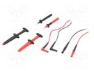 Test leads; 1kV; 10A; Wire insul.mat: silicone; red and black FLUKE