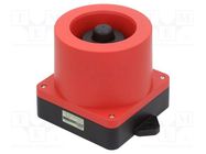 Signaller: sound; siren; 10÷30VDC; 123dB; QWH; IP66; red; Ø168x163mm QLIGHT