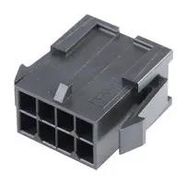 CONNECTOR HOUSING, PLUG, 8POS, 3MM