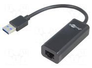 USB to Ethernet adapter; USB 3.0; RJ45 socket,USB A plug; 0.1m Goobay