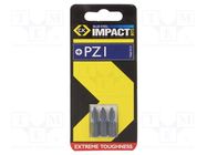 Screwdriver bit; Pozidriv®; PZ1; Overall len: 25mm; 3pcs. C.K