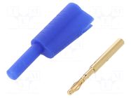 Connector: 2mm banana; plug; 10A; 30VAC; 60VDC; blue; soldered CLIFF