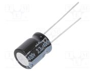 Capacitor: electrolytic; THT; 3.3uF; 400VDC; Ø10x12.5mm; Pitch: 5mm NICHICON