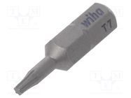 Screwdriver bit; Torx®; TX07; Overall len: 25mm; STANDARD WIHA