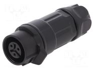 Connector: circular; plug; female; MRD; 5A; PIN: 3; IP67; straight AMPHENOL COMMUNICATIONS SOLUTIONS