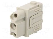Connector: HDC; module; female; MIXO; PIN: 3; 40A; 690V; w/o contacts ILME