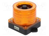 Signaller: lighting-sound; 10÷30VDC; LED; amber; IP66; Ø168x163mm QLIGHT