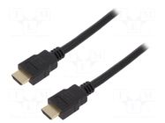 Cable; HDMI plug,both sides; 3m; black; HDMI 2.1 LOGILINK