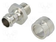 Straight terminal connector; Thread: metric,inside; brass; IP40 ANAMET EUROPE