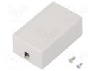 Enclosure: for power supplies; X: 28mm; Y: 45mm; Z: 18mm; ABS; grey MASZCZYK