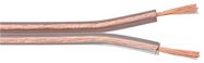 Speaker Cable transparent, 25 m - 25 m roll, cable diameter 2 x 0.75 mm², CCA