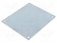 Mounting plate; steel; W: 96mm; L: 111mm; Plating: zinc FIBOX