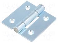 Hinge; Width: 50mm; stainless steel; H: 50mm; Holes pitch: 30/30mm ELESA+GANTER