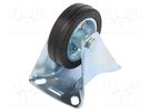 Transport wheel; Ø: 80mm; W: 25mm; H: 105mm; rigid; 50kg; rubber; CSG RADER