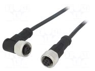 Cable: for sensors/automation; PIN: 4; with metal nut; plug; 250V AMPHENOL LTW