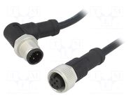 Cable: for sensors/automation; PIN: 4; with metal nut; plug; 250V AMPHENOL LTW