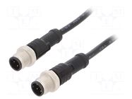 Cable: for sensors/automation; PIN: 4; with metal nut; plug; 250V AMPHENOL LTW