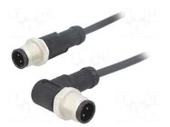 Cable: for sensors/automation; plug; PIN: 4; 1m; Insulation: PUR AMPHENOL LTW