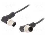 Cable: for sensors/automation; PIN: 4; with metal nut; plug; 250V AMPHENOL LTW