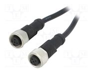 Cable: for sensors/automation; PIN: 5; M12-M12; 1m; plug; plug; 60V AMPHENOL LTW