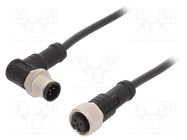 Cable: for sensors/automation; PIN: 5; M12-M12; 1m; plug; plug; 60V AMPHENOL LTW