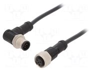 Cable: for sensors/automation; PIN: 5; with metal nut; plug; 60V AMPHENOL LTW